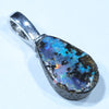 Australian Boulder Opal Silver Pendant with Silver Chain (12mm x 8mm) Code - FF429