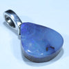 Australian Boulder Opal Silver Pendant with Silver Chain (12mm x 11mm) Code - FF457