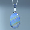 Natural Australian Queensland Boulder Opal Silver Pendant