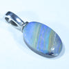 Australian Boulder Opal Silver Pendant with Silver Chain (12mm x 8mm) Code - FF434