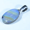 Australian Boulder Opal Silver Pendant with Silver Chain (12mm x 8mm) Code - FF434