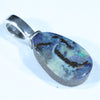 Australian Boulder Opal Silver Pendant with Silver Chain (13mm x 7mm) Code - FF372