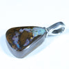 Australian Boulder Opal Silver Pendant with Silver Chain (14mm x 11mm) Code - FF451