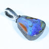Australian Boulder Opal Silver Pendant with Silver Chain (12mm x 10mm) Code - FF366