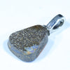 Australian Boulder Opal Silver Pendant with Silver Chain (12mm x 10mm) Code - FF366