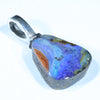 Australian Boulder Opal Silver Pendant with Silver Chain (12mm x 10mm) Code - FF366