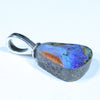 Australian Boulder Opal Silver Pendant with Silver Chain (12mm x 10mm) Code - FF366