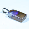 Australian Boulder Opal Silver Pendant with Silver Chain (14mm x 8mm) Code - FF371