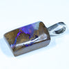 Australian Boulder Opal Silver Pendant with Silver Chain (14mm x 8mm) Code - FF371