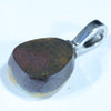 Australian Boulder Opal Silver Pendant with Silver Chain (12mm x 10mm) Code - FF358