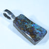 Australian Boulder Opal Silver Pendant with Silver Chain (14.5mm x 8.5mm) Code - FF367