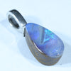 Australian Boulder Opal Silver Pendant with Silver Chain (12mm x 6.5mm) Code - FF356