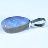 Australian Boulder Opal Silver Pendant with Silver Chain (12mm x 6.5mm) Code - FF356