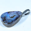 Australian Boulder Opal Silver Pendant with Silver Chain (16mm x 12mm) Code - FF378