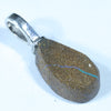 Australian Boulder Opal Silver Pendant with Silver Chain (12mm x 8mm) Code - FF389
