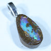 Australian Boulder Opal Silver Pendant with Silver Chain (12mm x 8mm) Code - FF389