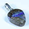 Australian Boulder Opal Silver Pendant with Silver Chain (12mm x 11mm) Code - FF418
