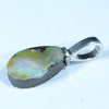 Australian Boulder Opal Silver Pendant with Silver Chain (11mm x 7mm) Code - FF413