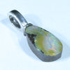 Australian Boulder Opal Silver Pendant with Silver Chain (11mm x 7mm) Code - FF413