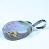 Australian Boulder Opal Silver Pendant with Silver Chain (14mm x 9mm) Code - FF362