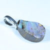 Australian Boulder Opal Silver Pendant with Silver Chain (14mm x 9mm) Code - FF362
