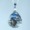 Natural Australian Boulder Opal Silver Pendant