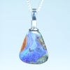 Australian Boulder Opal Silver Pendant with Silver Chain (12mm x 10mm) Code - FF366