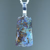 Natural Australian Queensland Boulder Opal Silver Pendant