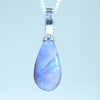 Natural Australian Boulder Opal Silver Pendant