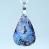 Natural Australian Boulder Opal Silver Pendant