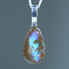 Natural Australian Queensland Boulder Opal Silver Pendant