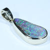 Australian Boulder Opal Gold Pendant (17mm x 8mm) Code - AA133