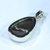 Natural Australian Boulder Opal and Diamond Gold Pendant (18mm x 12mm) Code - AA190
