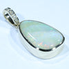 Natural Australian Boulder Opal and Diamond Gold Pendant (18mm x 12mm) Code - AA190