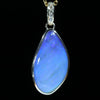 Natural Auatralian Boulder Opal and Diamond Gold Pendant