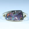 Natural Australian Boulder Opal Gold Ring