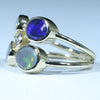 Black Opal, Dark Opal, Boulder Opal and Diamond Gold Ring Size - 6 US Code  EM243