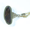 Natural Australian Boulder Opal Gold Pendant (19mm x 7.5mm) Code - AA180