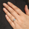 Lightning Ridge Crystal Opal and Diamond Gold Ring - Size 6.25 US Code - EM253