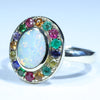 10k Gold - Solid Coober Pedy White Opal - All natural Gemstones