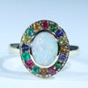 Stunning White Opal Haloed with Gorgeous Natural Gemstones