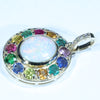10k Gold - Solid Coober Pedy White Opal - Natural Gemstones 