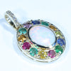 Easy Wear Gold Opal and Gemstone Pendant Design