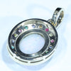Natural Australian White Opal & Gemstone Gold Pendant (Opal - 10mm x 8mm) Code - AA193