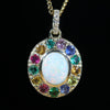 Beautiful Natural Opal Colour Complimenting the Colorful Natural Gemstones