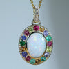 Stunning White Opal with a Gorgeous Colorful Display of Natural Gemstones 