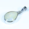 Australian Boulder Opal and Diamond Silver Pendant with Silver Chain (12mm x 8mm)  Code - FF71