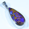 Queensland Boulder Opal Silver Pendant with Silver Chain (19mm x 9mm) Code - FF493