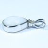Coober Pedy Opal and Diamond Silver Pendant with Silver Chain (11mm x 8mm) Code - FF505