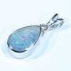 Australian Boulder Opal and Diamond Silver Pendant with Silver Chain (11mm x 7mm)  Code - FF513